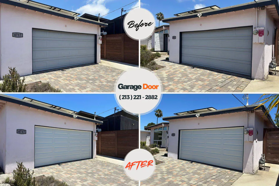 Before and after: garage door repair 20735